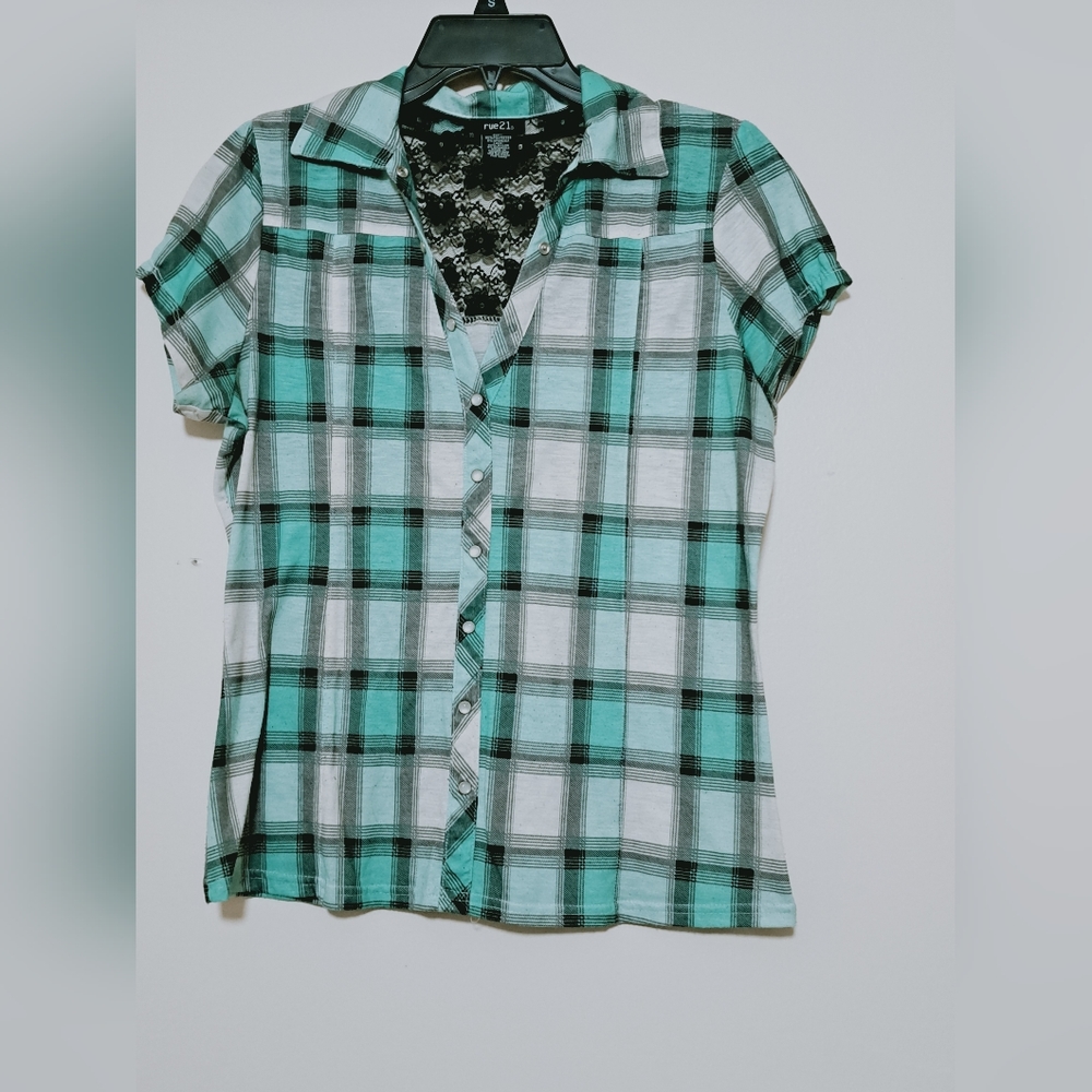 Rue21 Short Sleeve Blouse, Large